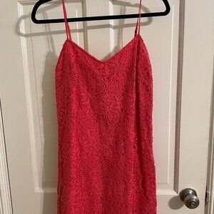 JCrew Pink mini lace dress size 2